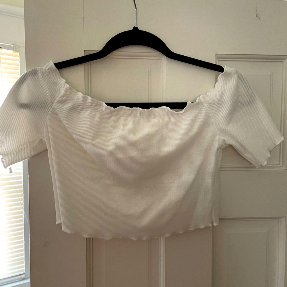 White crop top